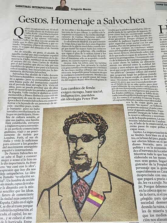 Artículo de Gregorio Morán sobre Fermín Salvochea.